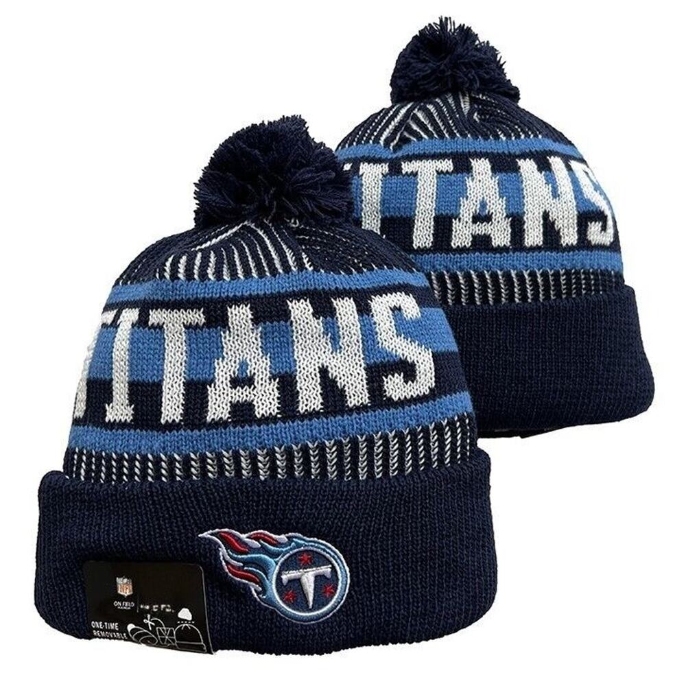 NWT Tennessee Titans Sports Knit Pom‎ Beanie Fleece Lining Unisex